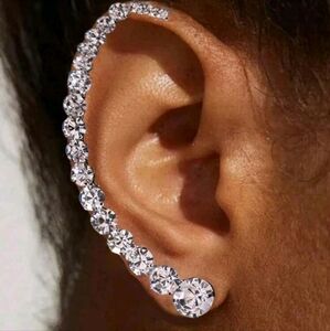 Elegant Right Ear Rhinestone Cuff Jewelry